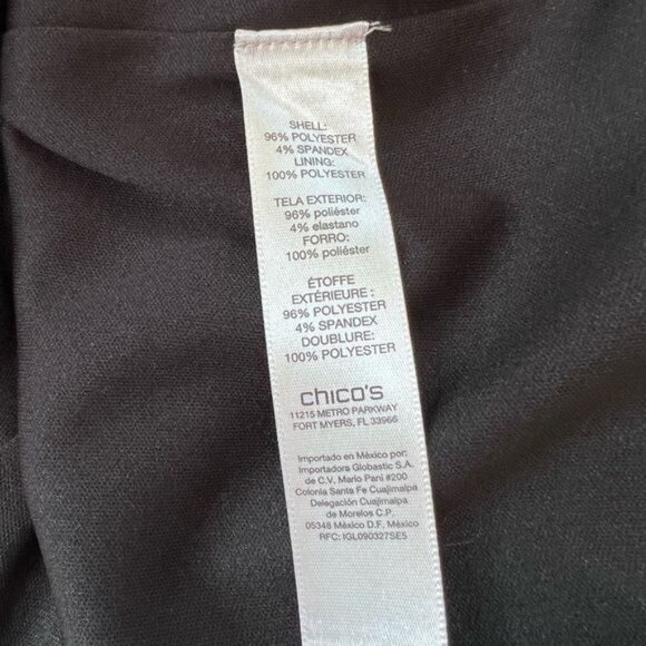 CHICO'S Cold-Shoulder Seamed Short Dress - S/6 - Picture 8 of 9